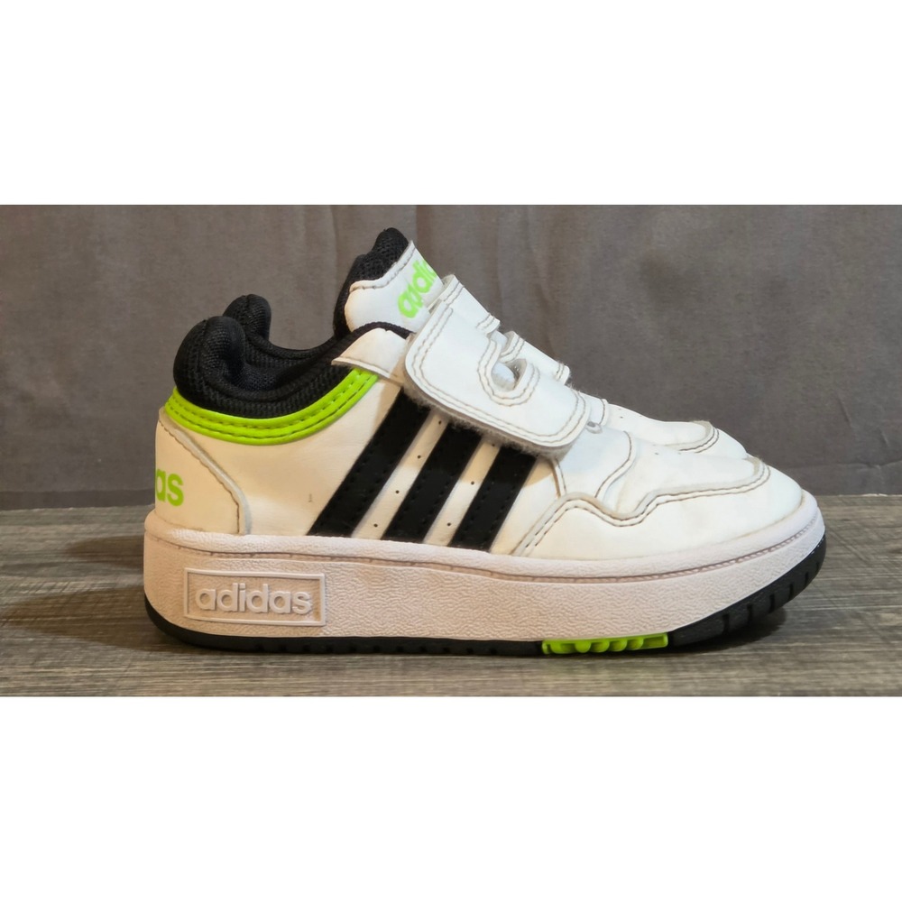 Adidas Hoops 3.0 Training Sneakers Toddler Size 8K White Green Black